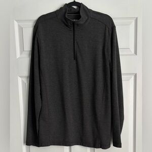 Orvis Men’s Grey Mock Neck Lightweight Quarter-Zip Size L Excellent Condition